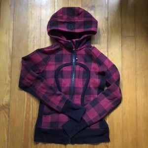 Lululemon scuba hoodie buffalo plaid size 4